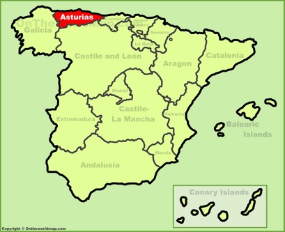 Asturias Location Map
