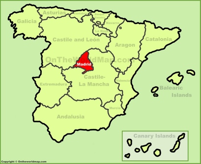 Community of Madrid Location Map