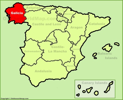 Galicia Location Map