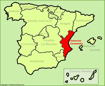 Valencian Community Location Map