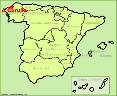A Coruna Maps Spain Maps Of A Coruna