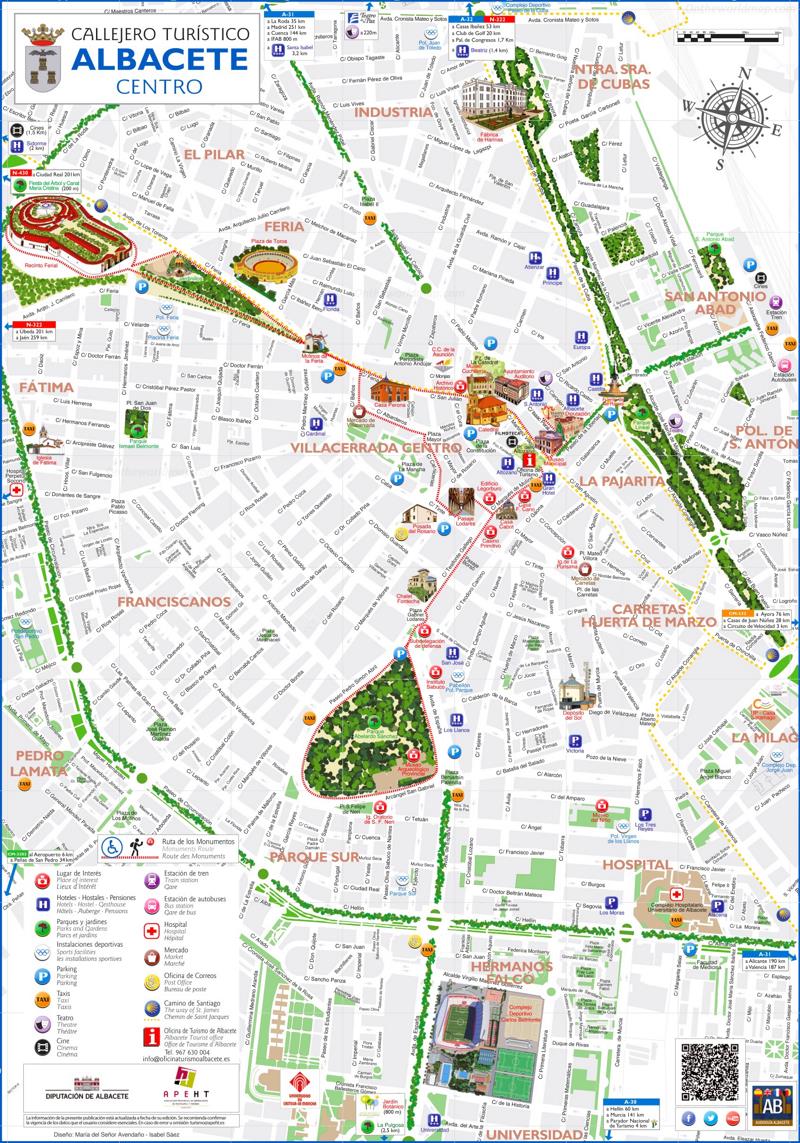 Albacete Tourist Map