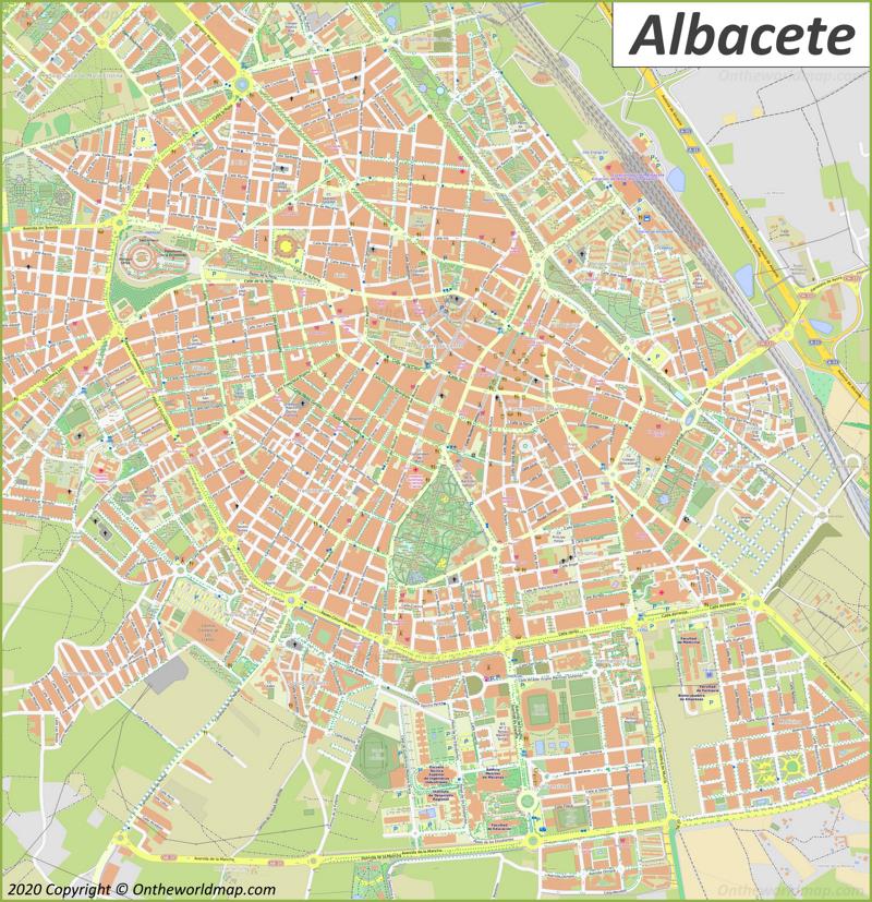 Detailed Map of Albacete