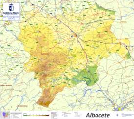 Large Detailed Map of Province of Albacete