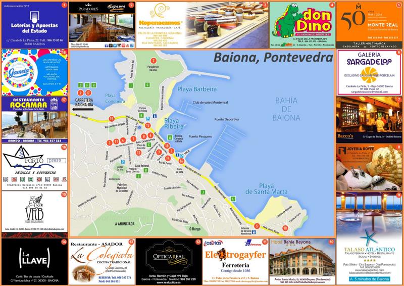 Baiona Tourist Map