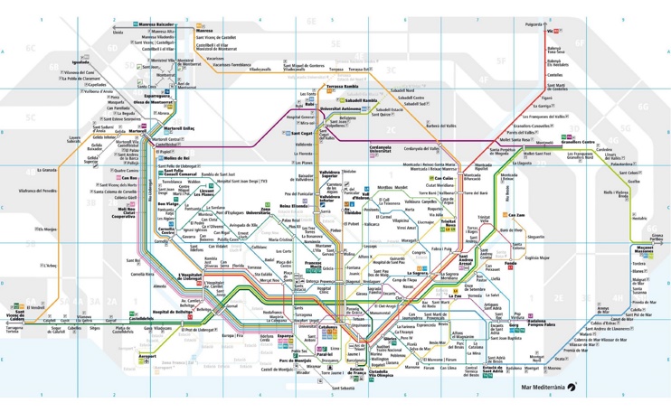 Barcelona rail map