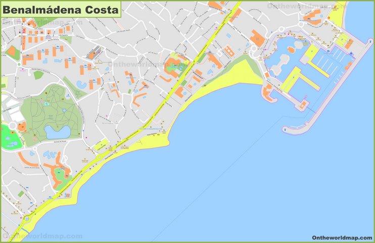 Benalmádena Costa Map
