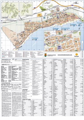 Benicàssim hotels and sightseeings map