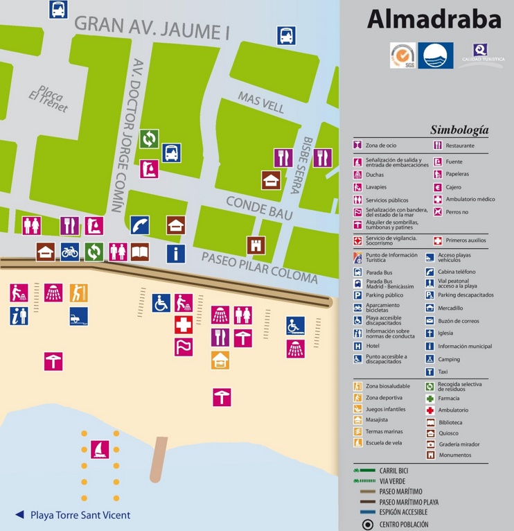 Playa Almadraba map