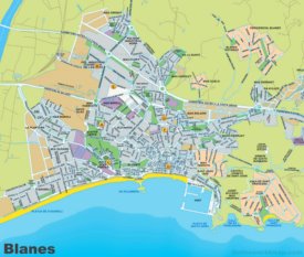 Blanes tourist map