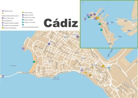Cádiz tourist map