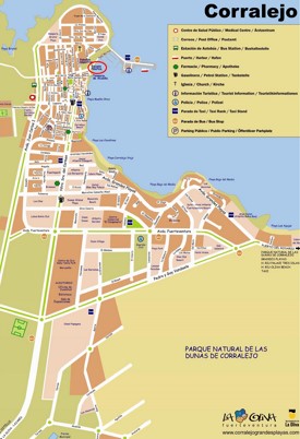 Corralejo tourist map