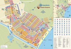 Empuriabrava hotels and sightseeings map