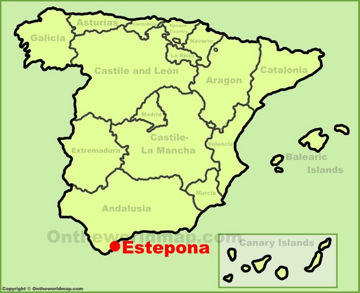 Estepona location on the Spain map