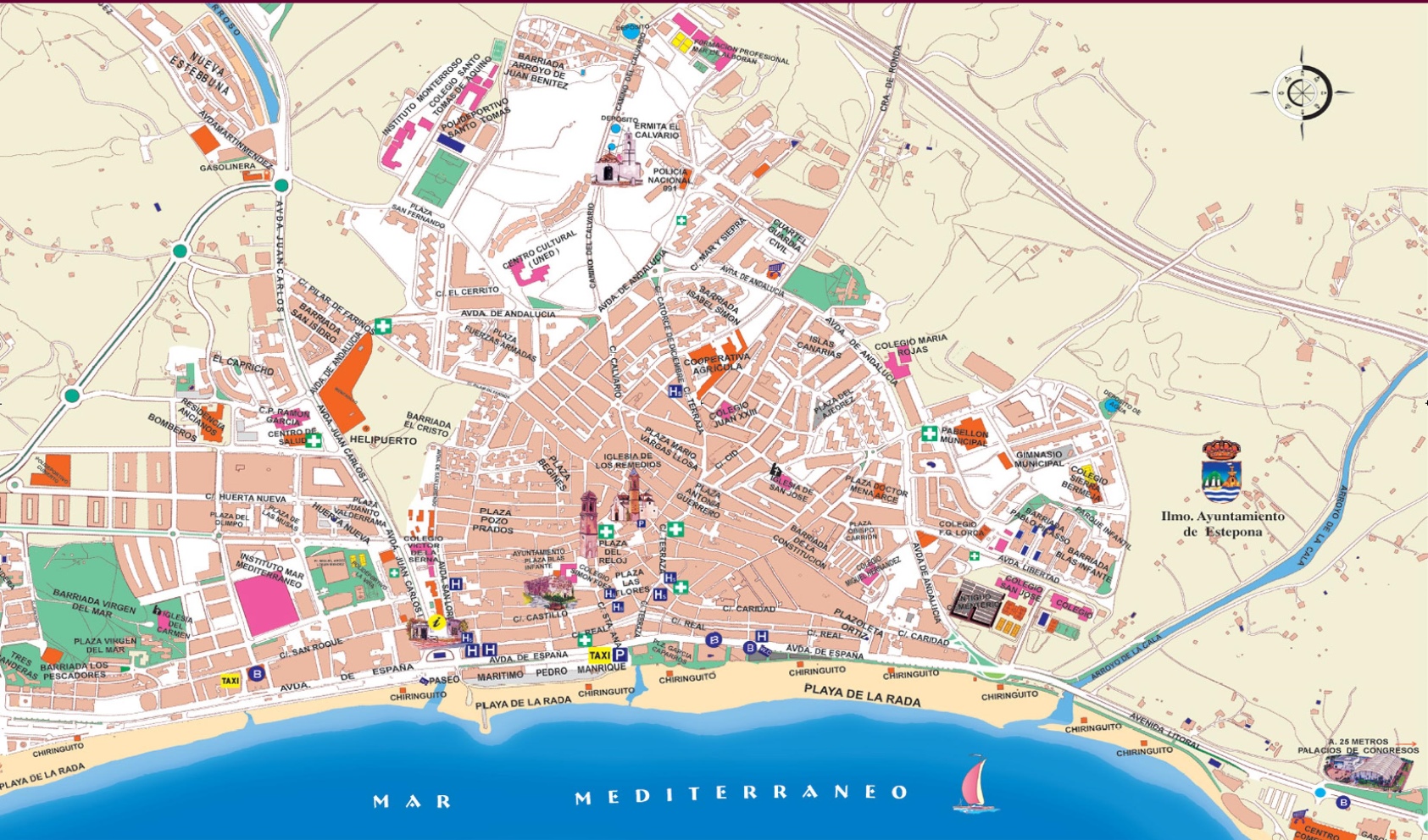 Estepona tourist map jpg 1 685 992 Pixels