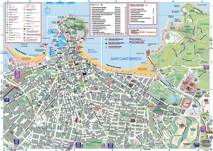Gijón tourist map