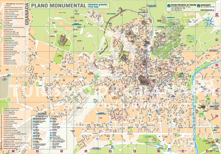 Granada tourist map