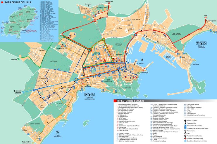 Ibiza Town Services Map