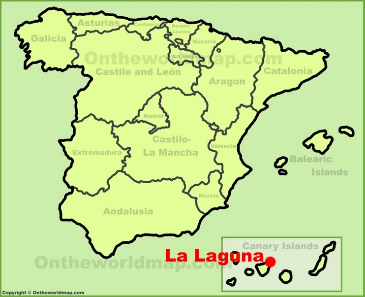 La Laguna location on the Spain map