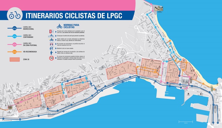 Las Palmas bike map