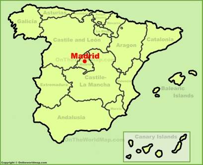 Madrid Location Map