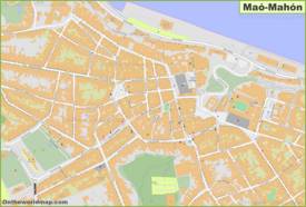 Mahón Old Town Map