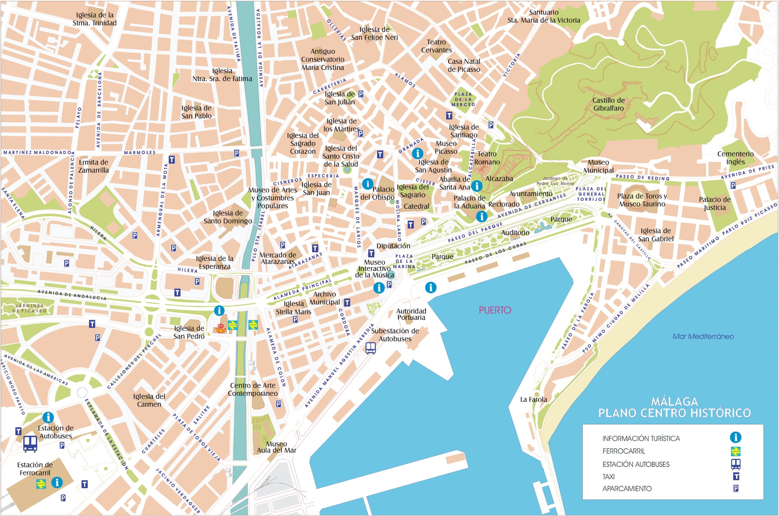 Malaga street map