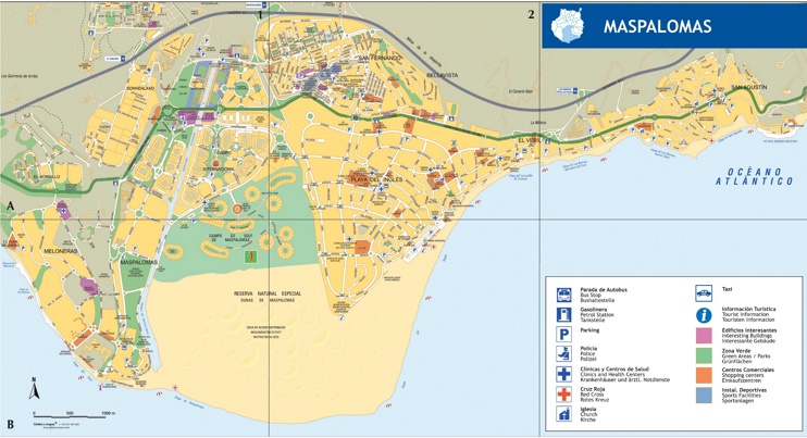 Maspalomas tourist map