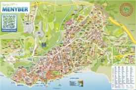 Nerja hotels and sightseeings map