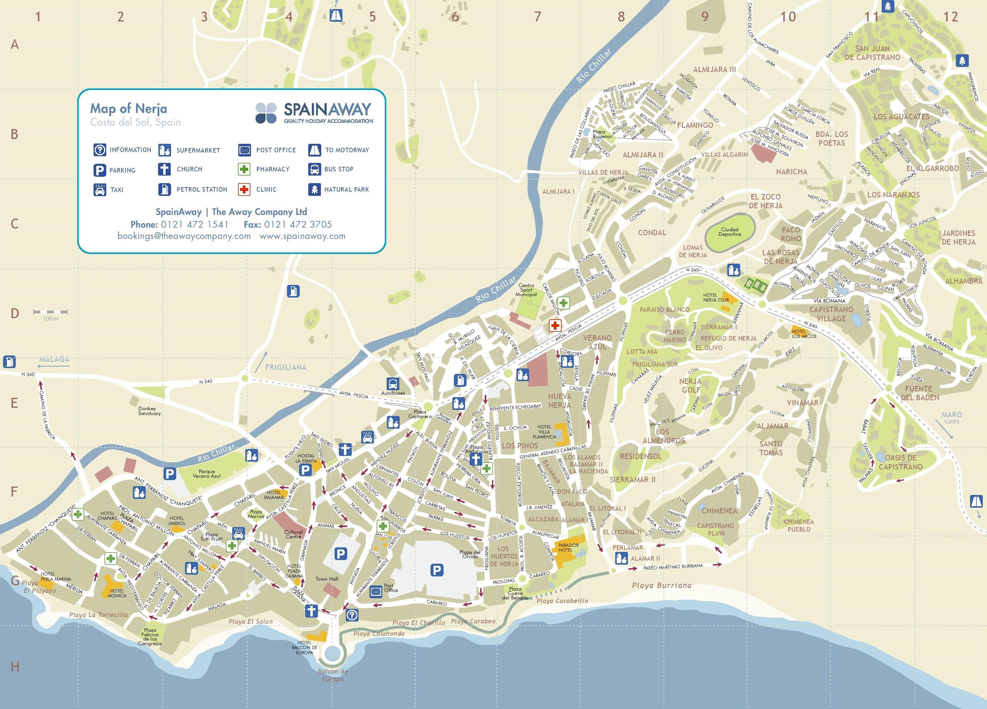 Nerja tourist map