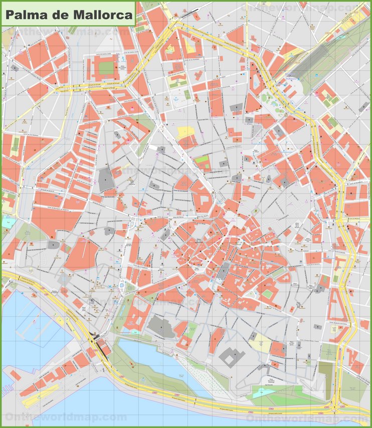 Palma Old City Map