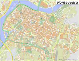Detailed Map of Pontevedra