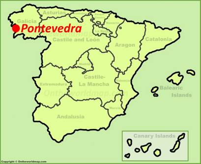 Pontevedra Location Map