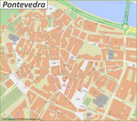 Pontevedra Old Town Map