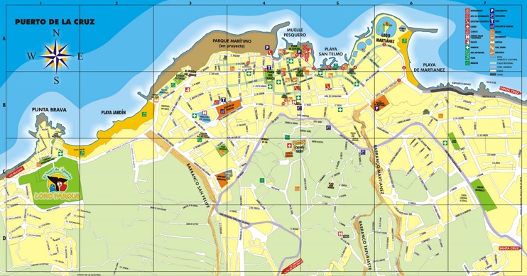 Puerto de la Cruz tourist map