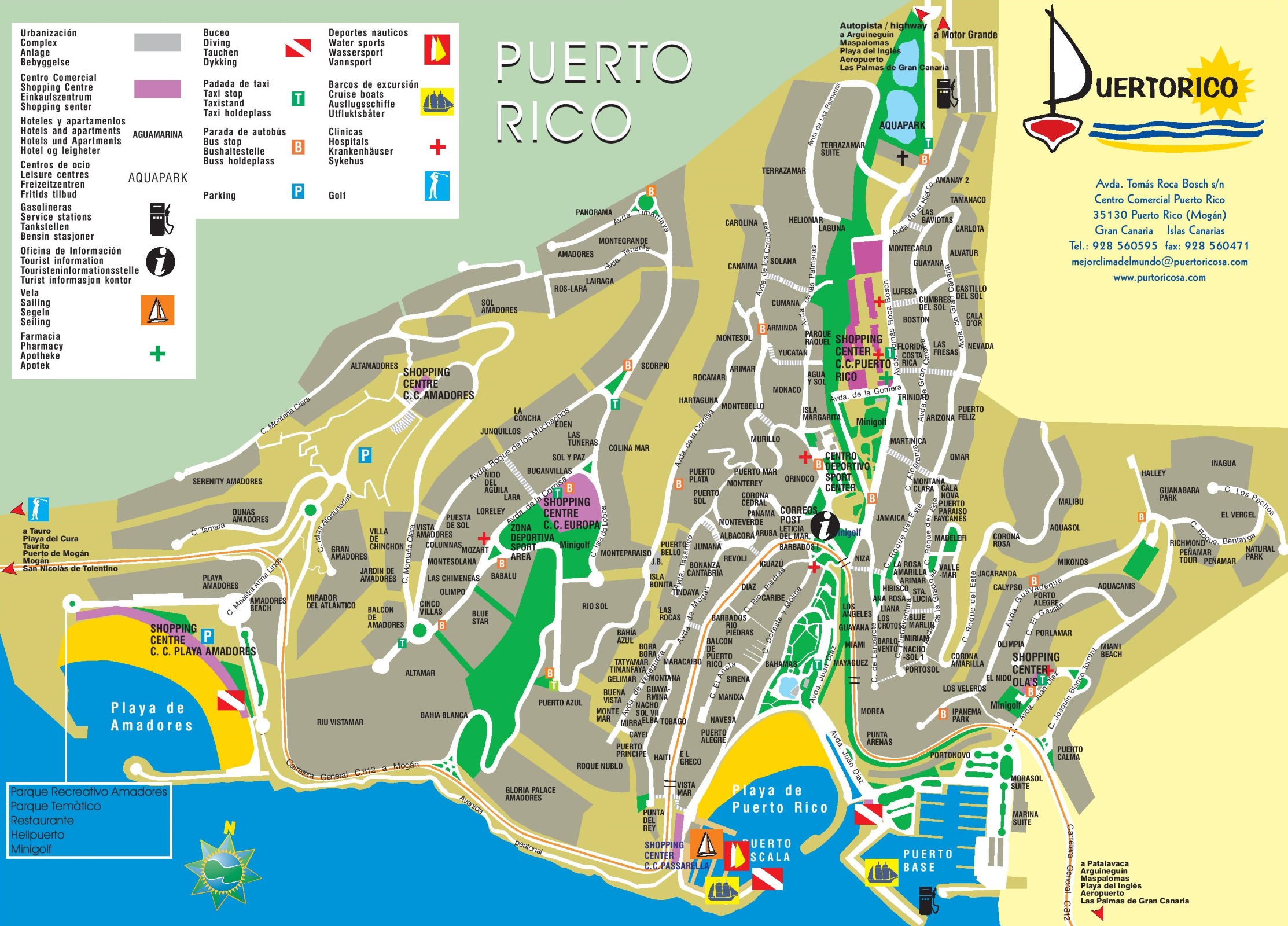 Puerto Rico de Gran Canaria hotel map