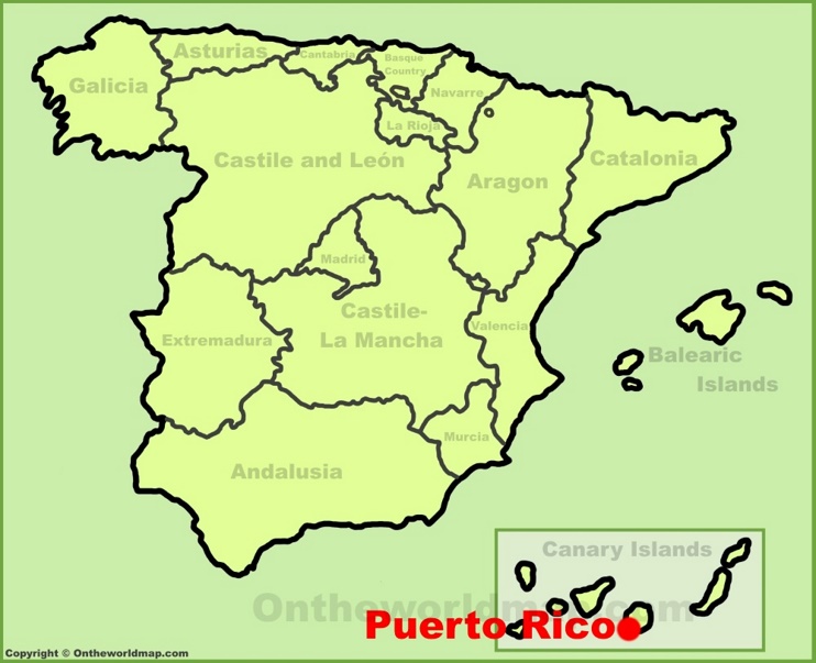 Puerto Rico de Gran Canaria location on the Spain map