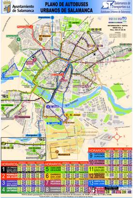 Salamanca Bus Map