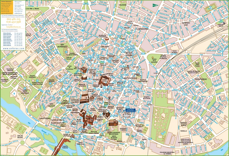 Salamanca tourist map