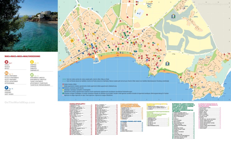 Salou hotel map