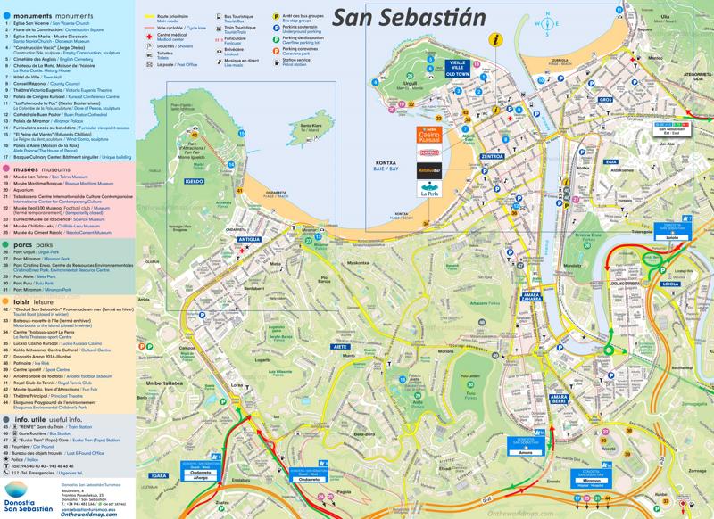 Map of San Sebastián