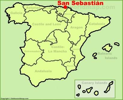 San Sebastián Location Map
