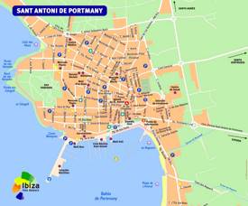 Sant Antoni de Portmany Tourist Map