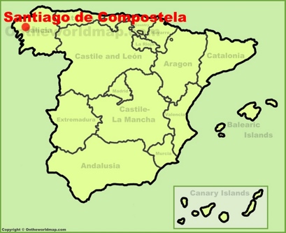 Santiago de Compostela Location Map