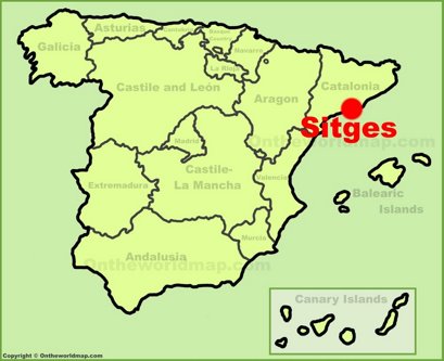 Sitges Location Map