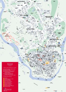 Toledo sightseeing map