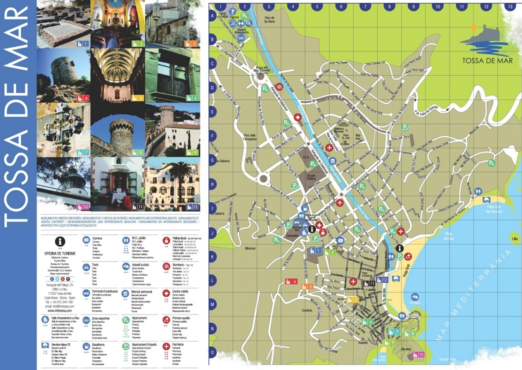 Tossa de Mar tourist map
