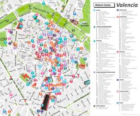 Valencia Historic Centre Map