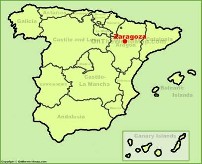 Zaragoza Location Map