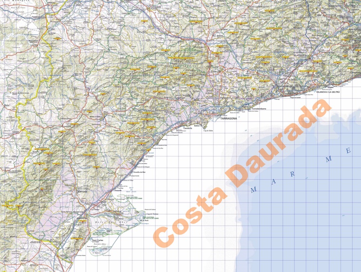 Large detailed map of Costa Daurada